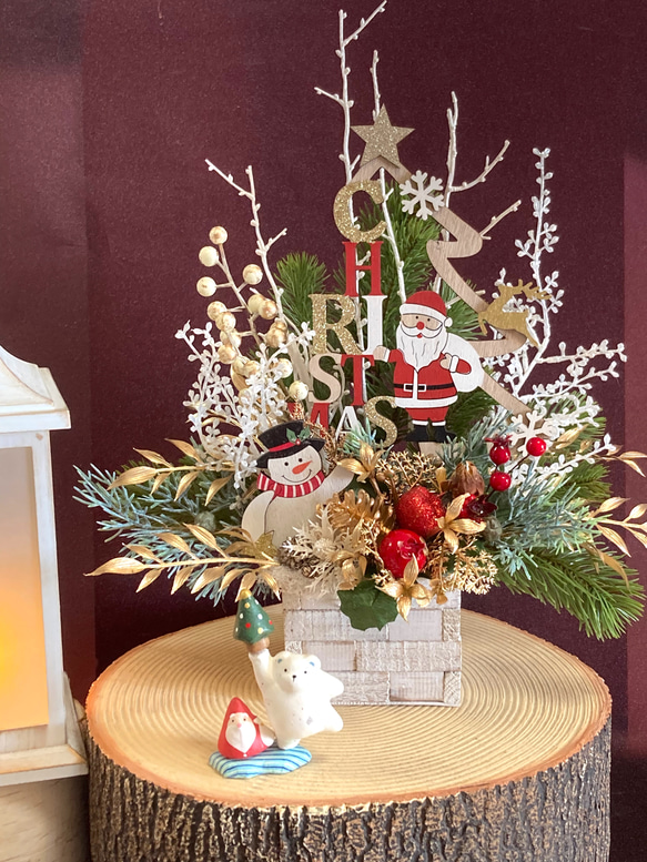 "Merry xmas！サンタとスノーマン君のクリスマス飾り＂　 7枚目の画像