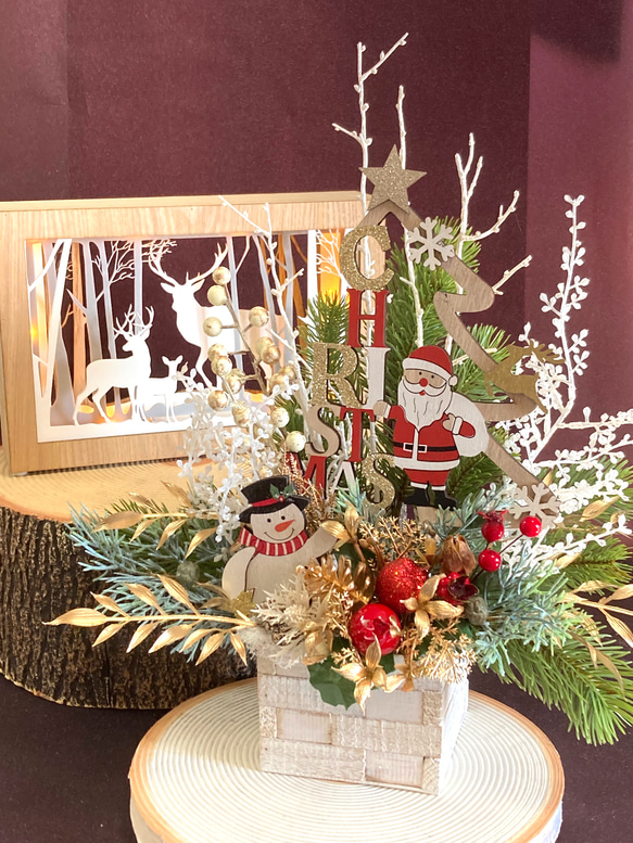 "Merry xmas！サンタとスノーマン君のクリスマス飾り＂　 3枚目の画像
