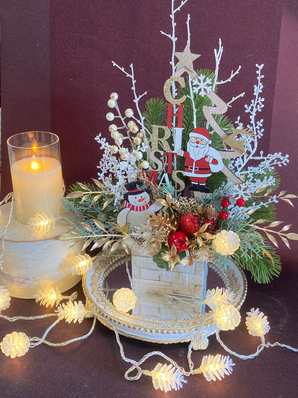 "Merry xmas！サンタとスノーマン君のクリスマス飾り＂　 4枚目の画像