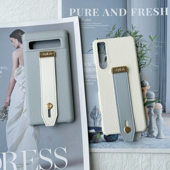 バイカラー バンド付き pixel 9a ケース Xperia 10vi カバー AQUOS r10