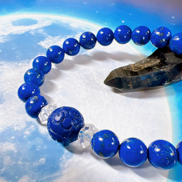 すっごいパワー！青瑪瑙とラピスラズリ、龍眼天珠のブレス！ すっごいパワー！青瑪瑙とラピスラズリ、龍眼天珠のブレス！ 思考 力