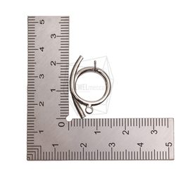 ERG-2529-R [2 件] 圓形耳環，圓形耳柱/15mm x 24mm 第5張的照片