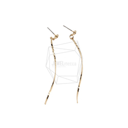 ERG-2531-G【2個入り】ロングツイストピアス,Long Twisted Post Earring 1枚目の画像