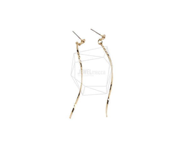 ERG-2531-G【2個入り】ロングツイストピアス,Long Twisted Post Earring 1枚目の画像