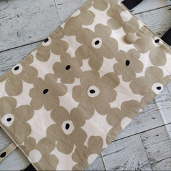 レビューブックカバー 北欧花柄 グレージュ 3枚目の画像