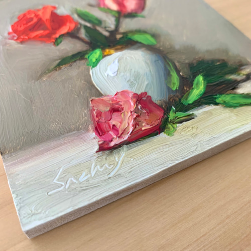 油絵 油彩 油彩画 絵 絵画 【Rose】 油絵 油彩 油彩画 絵 絵画