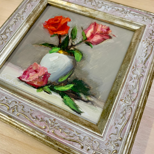 油絵 油彩 油彩画 絵 絵画 【Rose】 油絵 油彩 油彩画 絵 絵画【薔薇】 絵画 HR 通販 18511449