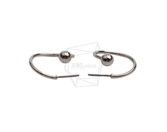 ERG-2539-R [2 件] 圓形耳環，圓形耳柱/21mm x 22.5mm 第1張的照片