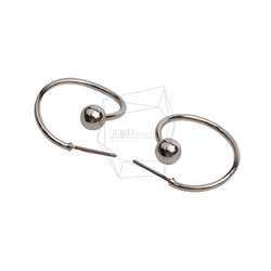 ERG-2539-R [2 件] 圓形耳環，圓形耳柱/21mm x 22.5mm 第2張的照片