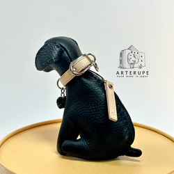 Puppy Petit  Pouch ブラック 子犬 本革 ミニポーチ スマートキーケース 11枚目の画像