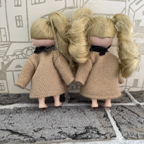 M2334 ミキちゃんマキちゃん ハンドメイド 服 ウール ベージュ