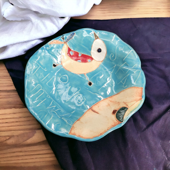 【トルコ青】明るく、楽しく、美味しく！取り皿17 TIDORI 2023 小皿 5枚目の画像