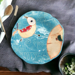 【トルコ青】明るく、楽しく、美味しく！取り皿17 TIDORI 2023 小皿 1枚目の画像