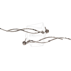 ERG-2542-R [2 件] 長扭紋耳環、長扭紋耳環 第3張的照片