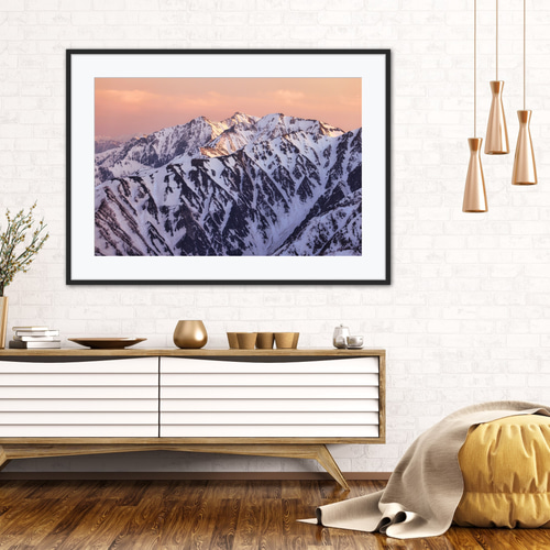 後立山連峰と特急あずさ号　絵画　風景画　山岳風景 後立山連峰と特急あずさ号 絵画 風景画 山岳風景 - メルカリ