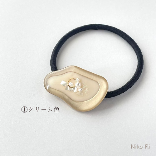 くすみカラー変形ヘアアクセサリー ヘアゴム ポニーフック