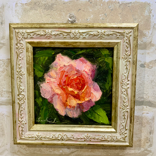 絵画　油彩画　薔薇 楽天市場】日野 皖 「 薔薇 」 油絵 ・ 油彩画 F4 ( 4号