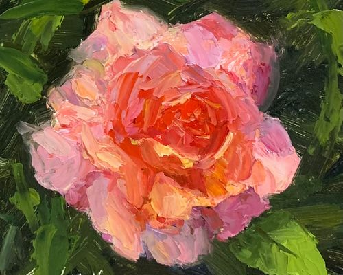 油彩画 Garden Rose 絵画 Sachi Yoshimoto Art 通販 16779852