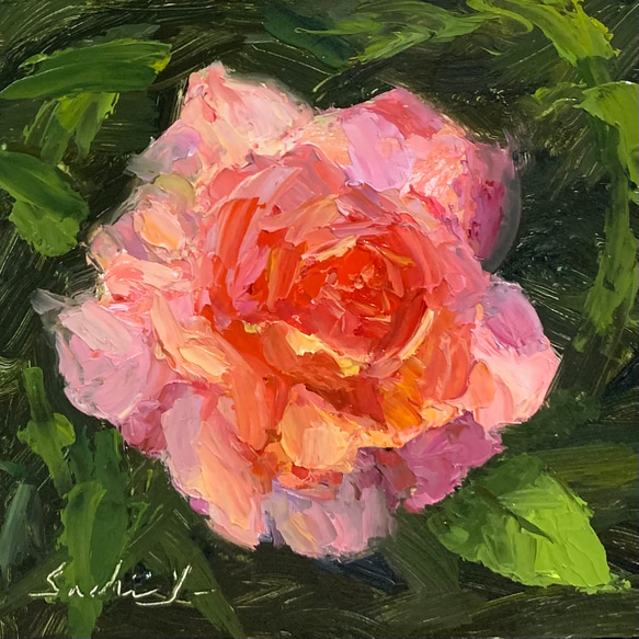 油彩画　Garden Rose 1枚目の画像