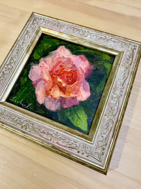 油彩画　Garden Rose 6枚目の画像