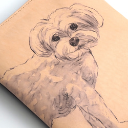 拉鍊手拿包（馬爾他/拉絲系列）狗狗單色真皮智慧型手機迷你肩背包 第6張的照片