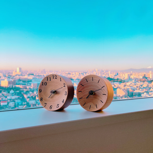 木製 置時計 アナログ 丸い 可愛い 静音ムーブメント 睡眠を邪魔しま