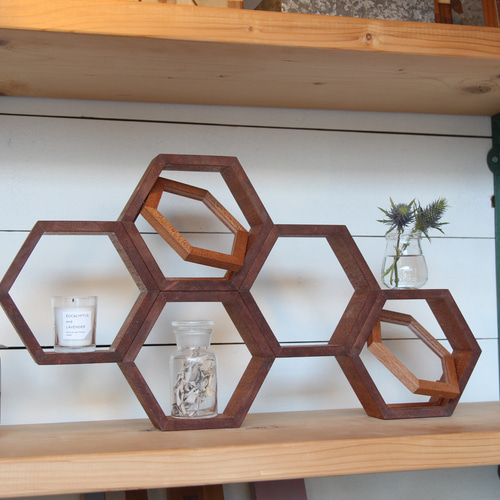 ビンテージ 蜂の巣型 棚