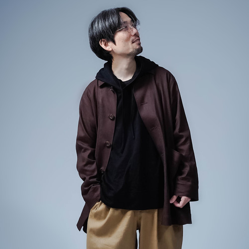 M.W.O.B.H.M カバーオール wafu】オールシーズン使える リネンソロテックスカバーオール / マロン