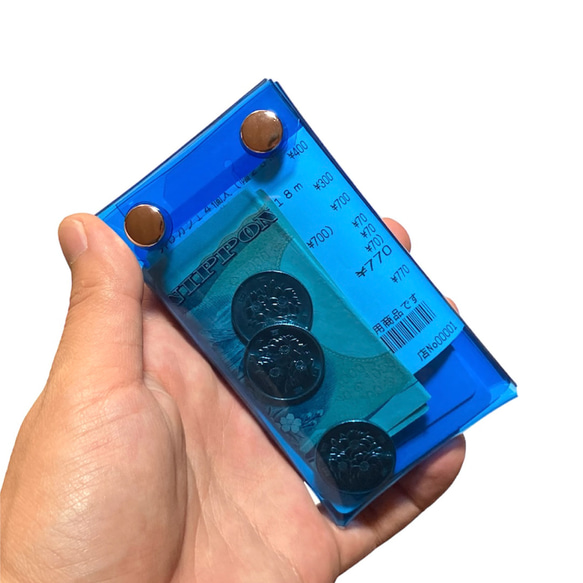 3点¥1,600割引　キャッシュレスなシンプルライフに最適なクリアPVC大容量カードケース【Irohato-C】 8枚目の画像