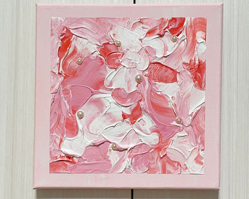 peony 絵画原画 アクリル画テクスチャーアート 36a99c7c284ad0259c91f97db70754