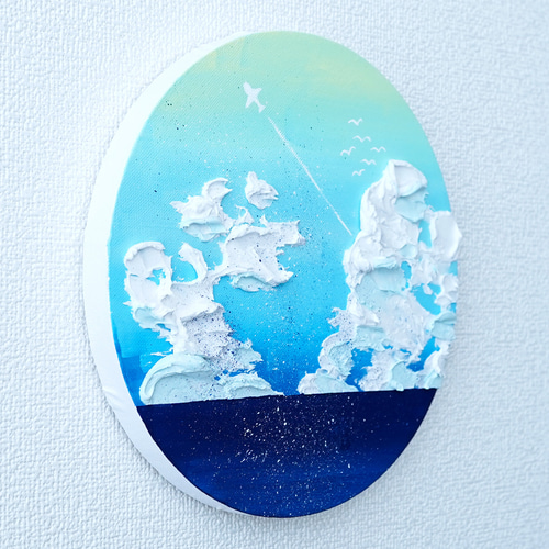 テクスチャーアート アクリル画 空 海 原画 ハンドメイド 送料 テクスチャーアート アクリル画 空 海 原画 ハンドメイド 送料