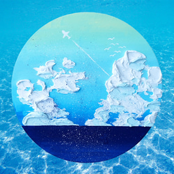 いちご様3点アクリル画テクスチャーアートno.727 728 729海オーシャン いちご様3点アクリル画テクスチャーアートno.727 728 729海