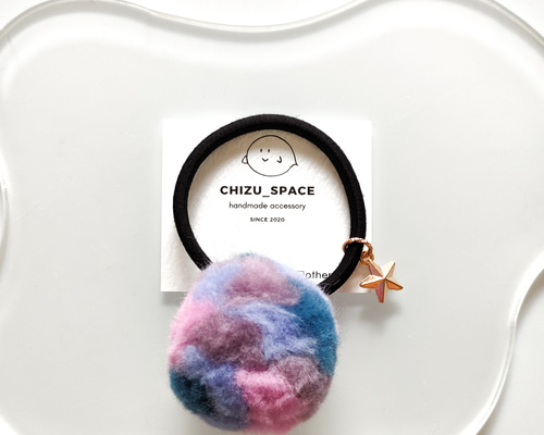 No.60》カラフルな羊毛フェルトのヘアゴム ヘアゴム chizu 通販