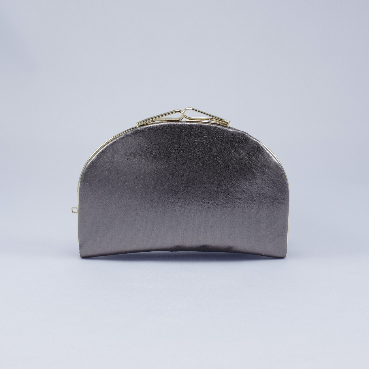 天溝ふくりん　がま口　シルバー