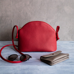 高品質真皮手拿包，簡約迷你包，小巧精緻，優雅大方，適合成人[紅色] 第2張的照片