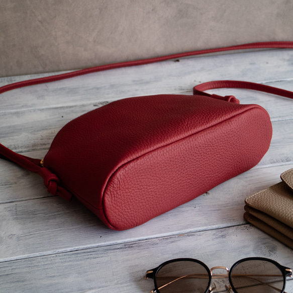 高品質真皮手拿包，簡約迷你包，小巧精緻，優雅大方，適合成人[紅色] 第10張的照片