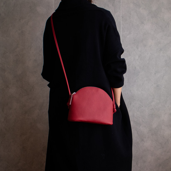 高品質真皮手拿包，簡約迷你包，小巧精緻，優雅大方，適合成人[紅色] 第1張的照片