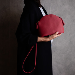 高品質真皮手拿包，簡約迷你包，小巧精緻，優雅大方，適合成人[紅色] 第3張的照片