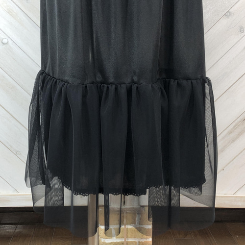 マキシスカート♡見せるペチコート付 フリーサイズ 抽象画柄 マキシスカート♡見せるペチコート付 フリーサイズ 抽象画柄