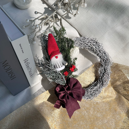 クリスマスリース ドライフラワー リース スワッグ ブーケ クリスマス