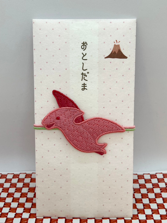 2/2個口ページ　絵本袋　上履き入れ 布団袋　お念珠入れ　ヌビ　恐竜刺繍 絵本袋上履き入れ布団袋お念珠入れヌビ恐竜刺繍