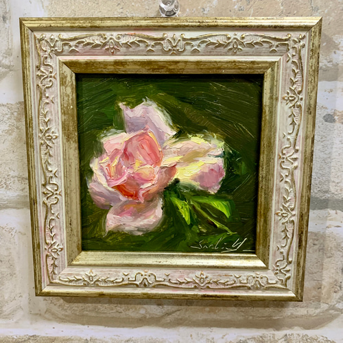 油彩【薔薇】肉筆画 楽天市場】肉筆油彩画 薔薇 F6号 美術品 レプリカ : 光ネット