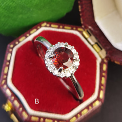 1月誕生石*天然「ワインレッド」ガーネット　普段使いリング　つけっぱなしOK♪ 2枚目の画像