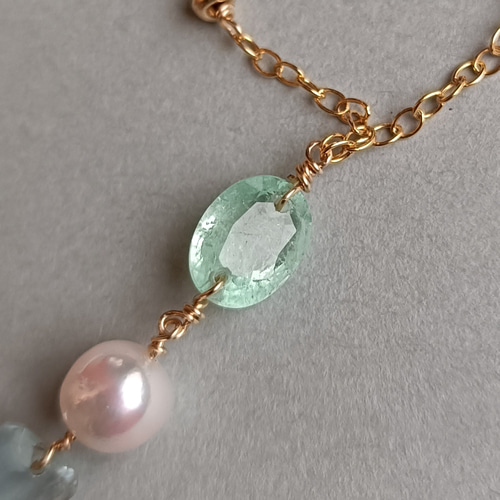 1416 チャンスを呼ぶ✨ ルチルクォーツネックレスシトリンパール