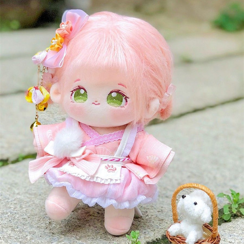 20CM ぬいぐるみ用服 4点セット 古風な漢服のスカートミニ洋服