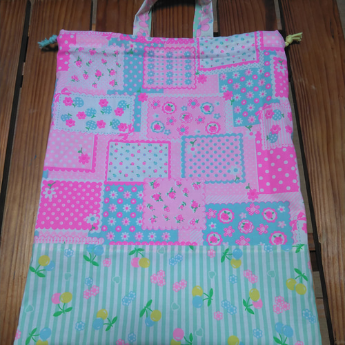 高価値セリー 37×30 入園入学準備 体育着袋 お着替え袋 巾着袋 女の子 ゆめ 学習用品