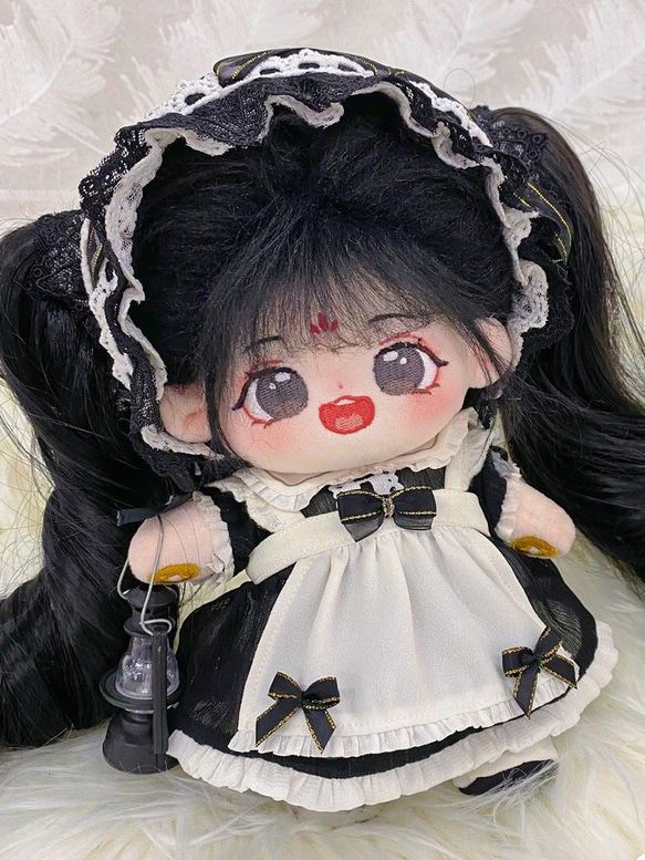無属性 ぬいぐるみ 20cm 着せ替えぬいぐるみ 黒髪黒い瞳女の子