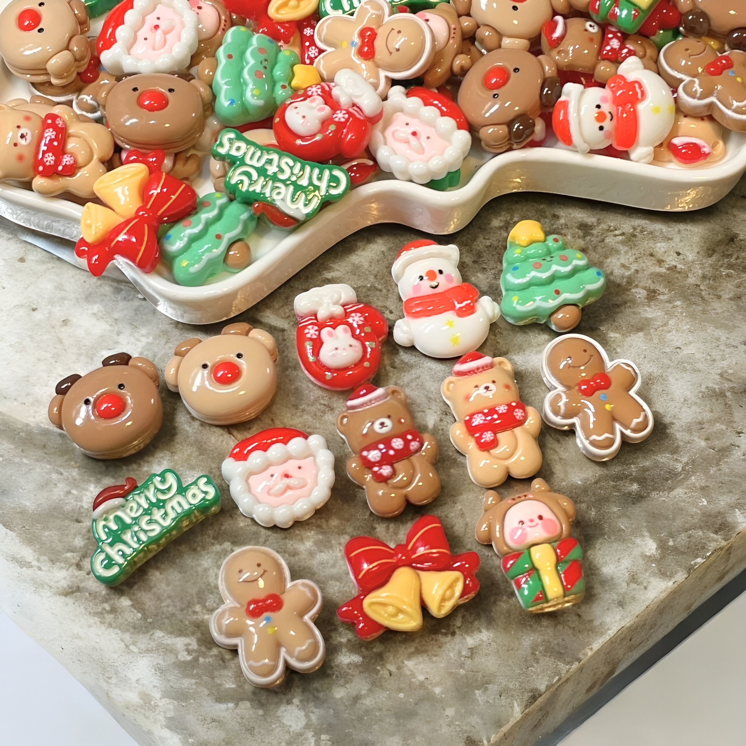 再入荷 ／【2個入り】デコパーツ☆クリスマス [全13種] デコパーツ