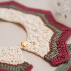 手編みのつけ襟のスタイ　christmas 11枚目の画像