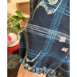 洗える着物(ウールと化繊混)からのワンピース　　　　　着物リメイク 6枚目の画像